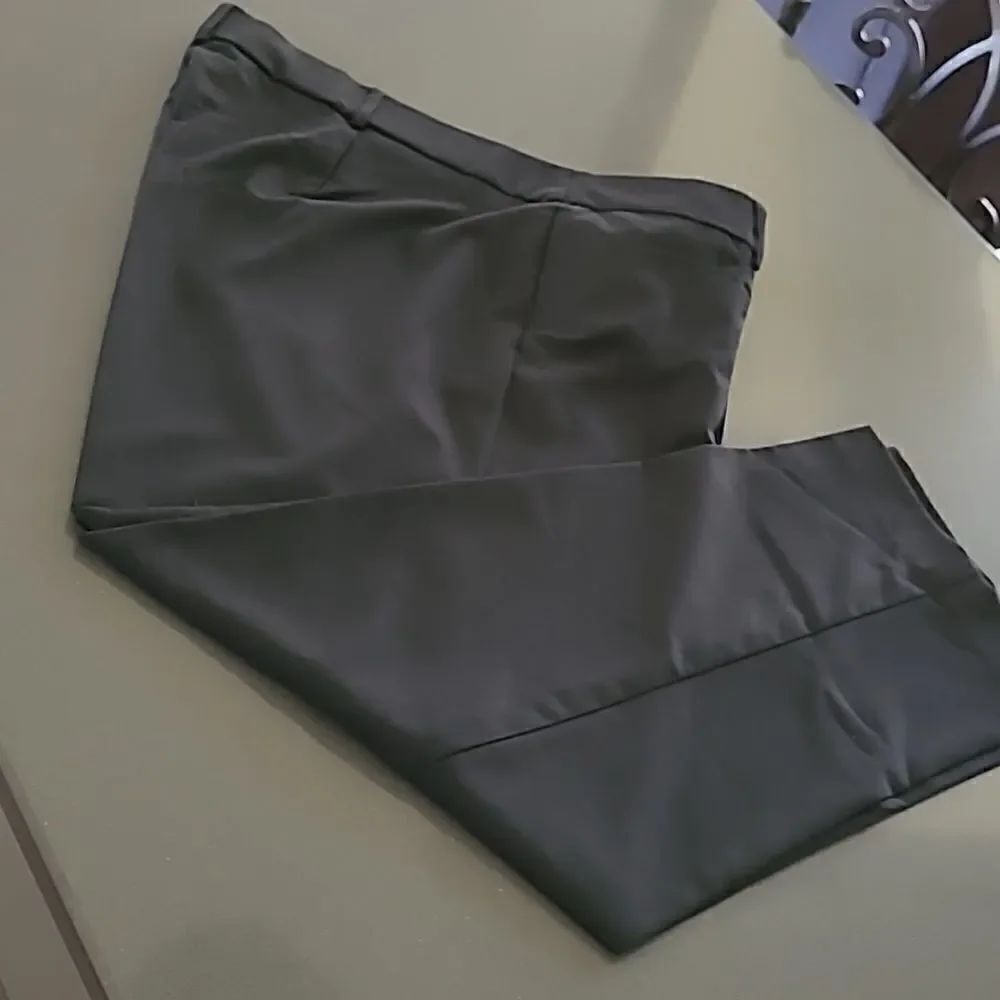JMS Just My Size sz 24 W black dress pants.  Placket front, no pockets